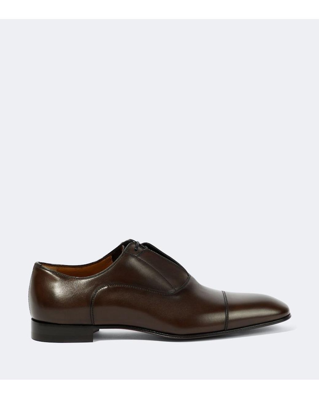 Christian Louboutin Brown Greghost Leather Oxford Shoes for men