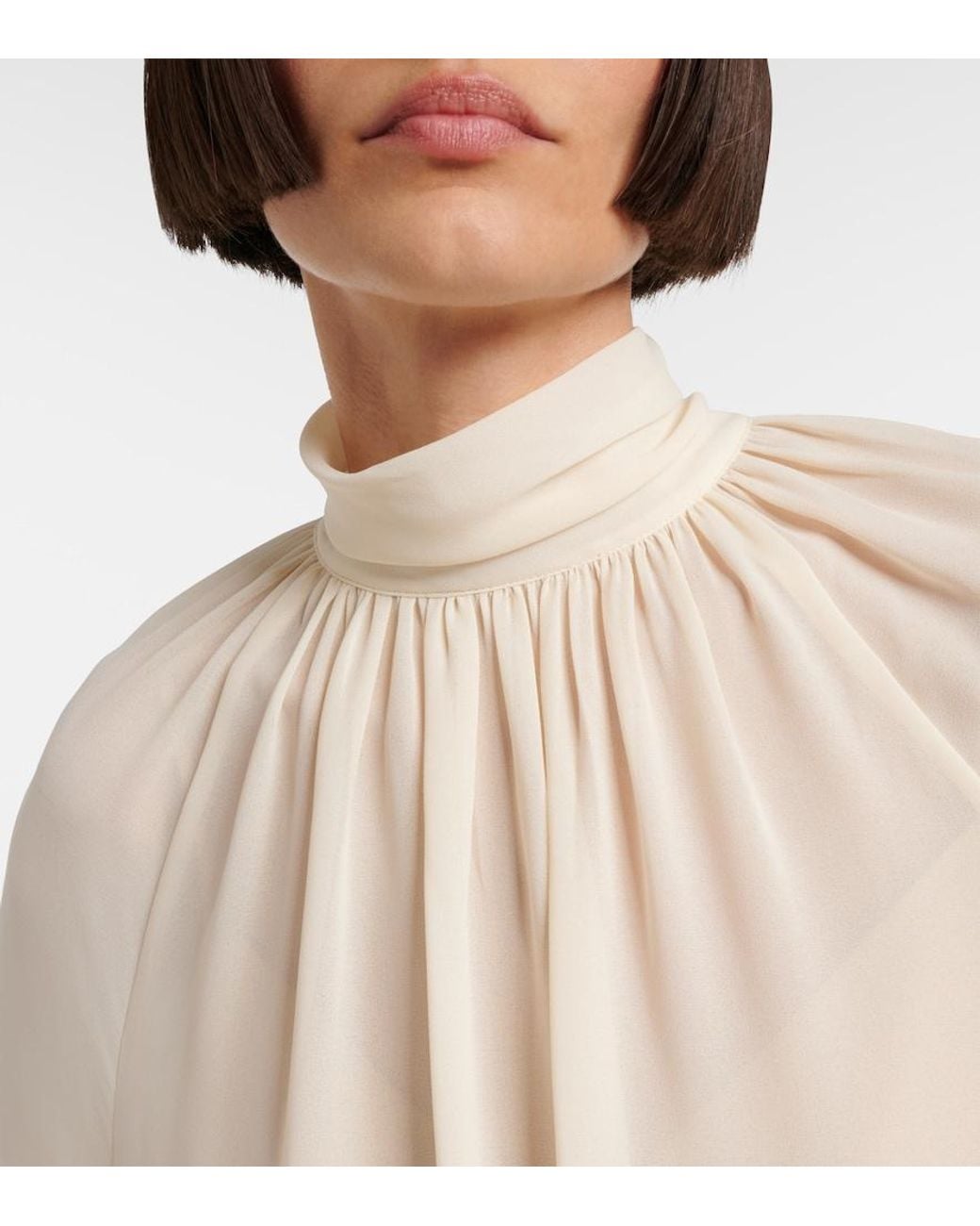 Vince Natural Chiffon Blouse