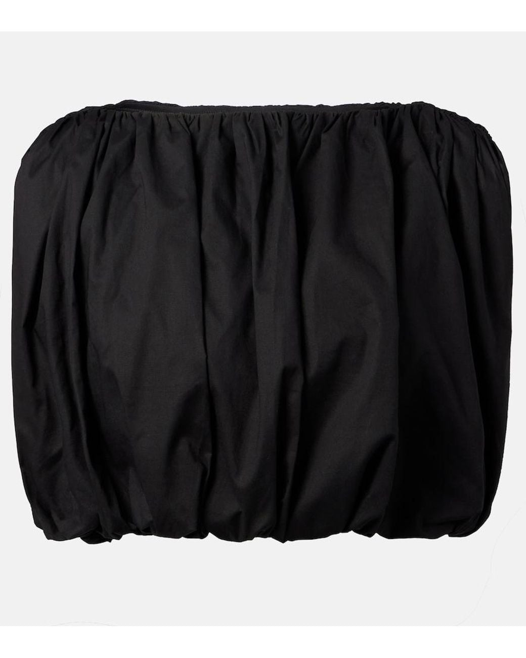 Adriana Degreas Black Inamorata Cotton-Blend Crop Top