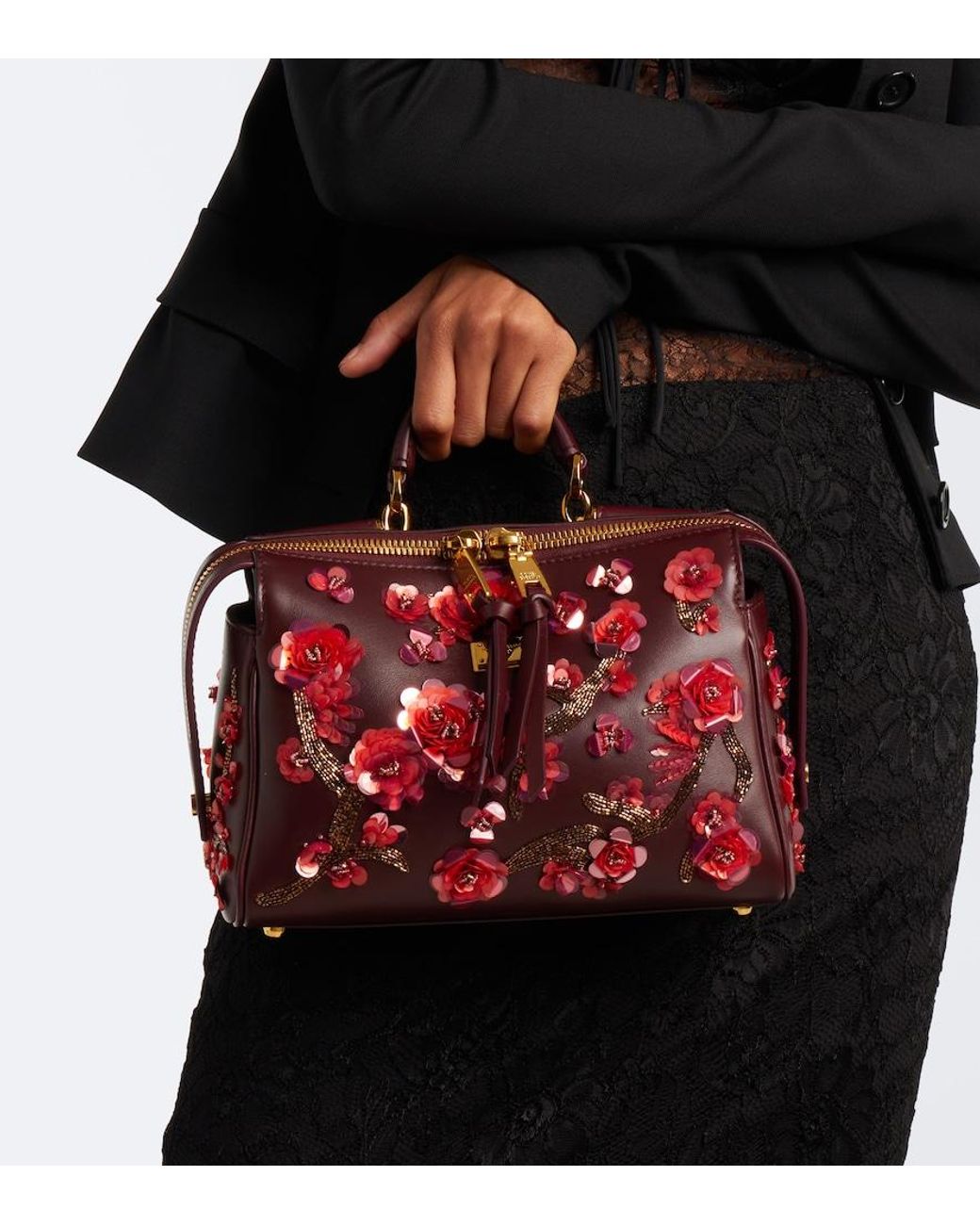 Dolce & Gabbana Red Vittoria Medium Leather Top-Handle Bag