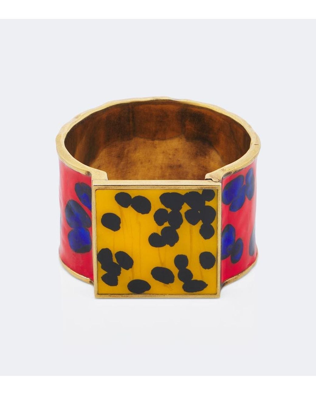 Dries Van Noten Orange Enamel Cuff Bracelet
