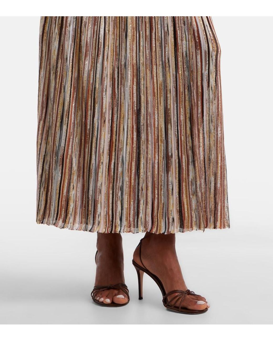 Missoni Natural Sequined Striped Maxi Dress
