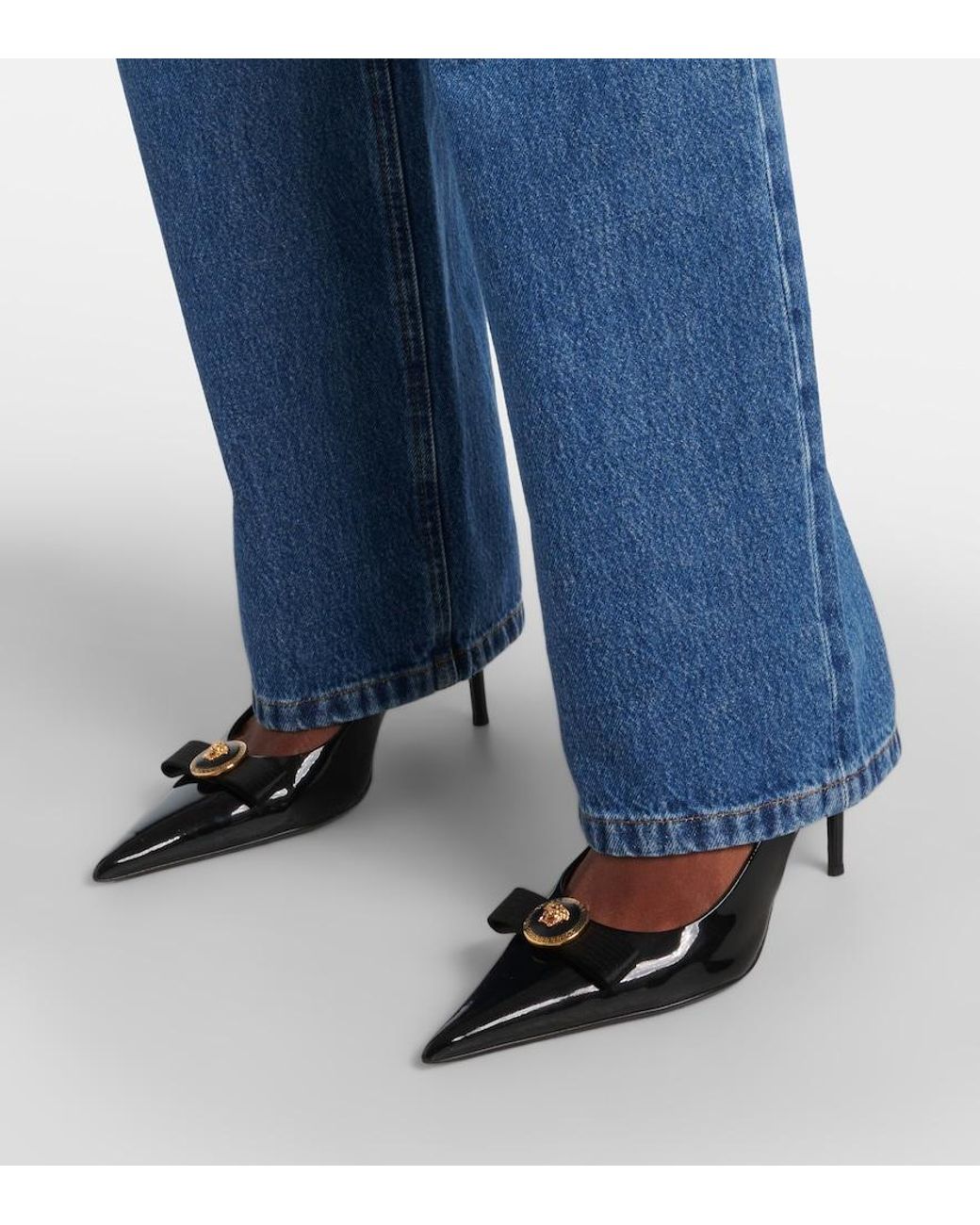 Versace Blue Medusa '95 Straight Jeans