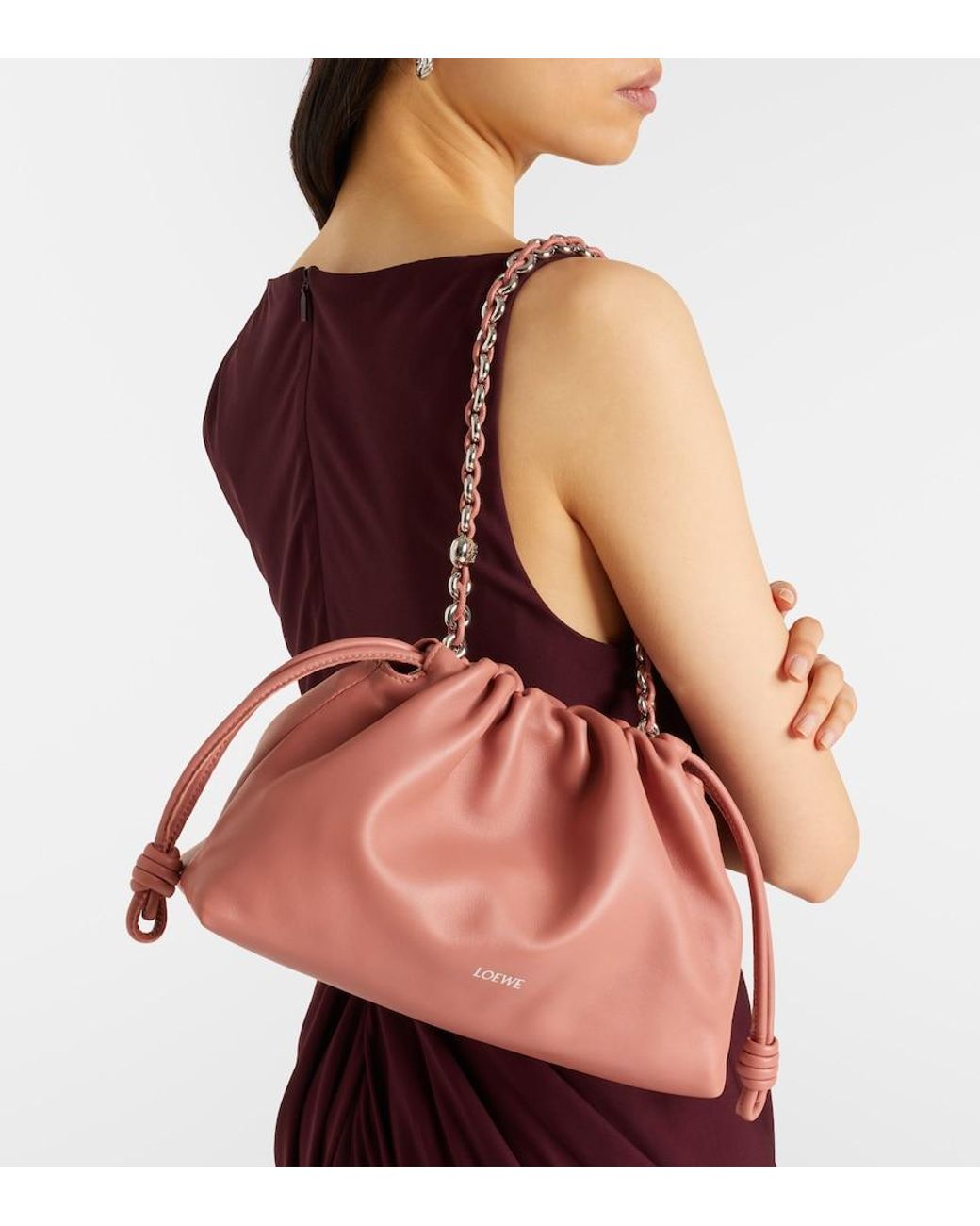 Loewe Pink Flamenco Medium Leather Clutch
