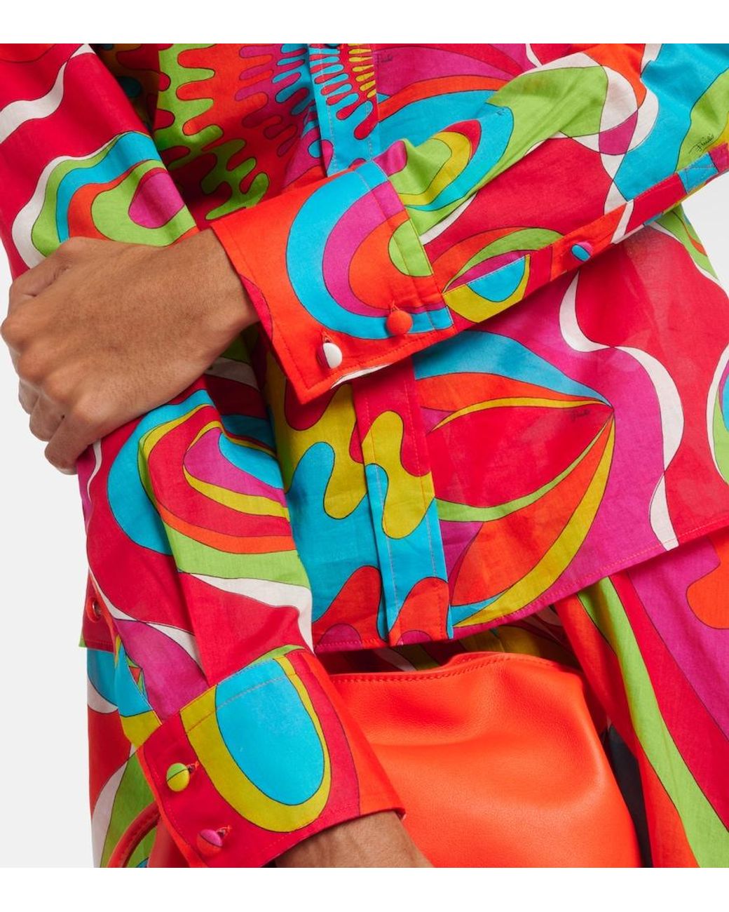 Emilio Pucci Red Bersaglio Cotton Shirt