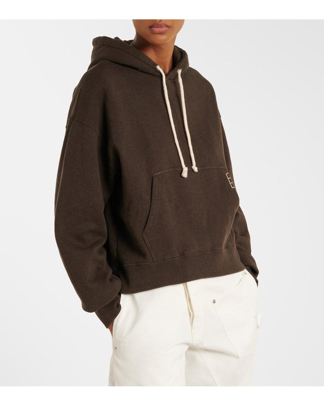J.W. Anderson Black Cropped Cotton Hoodie