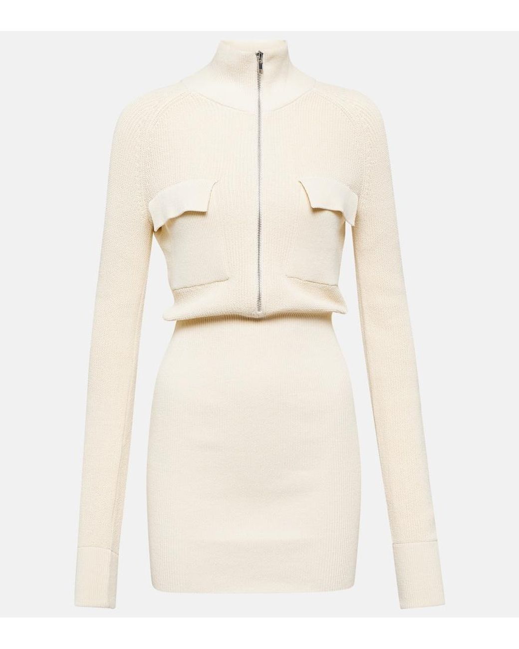 AYA MUSE Natural Rutu Cotton-Blend Minidress