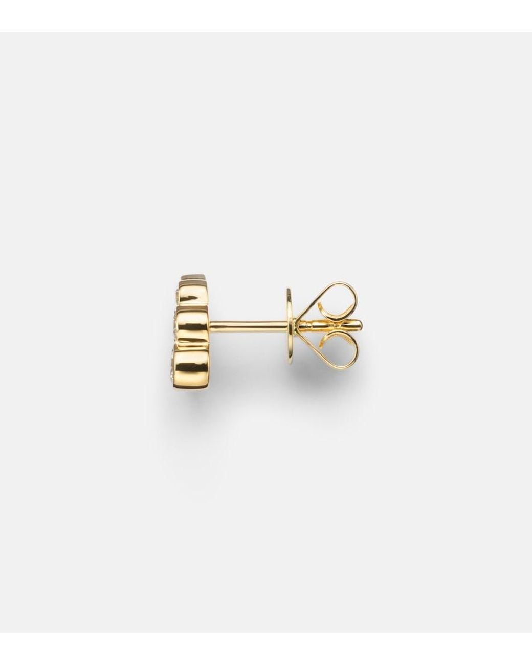 Sophie Bille Brahe White Reve Escargot Petit 18Kt Earring With Diamonds
