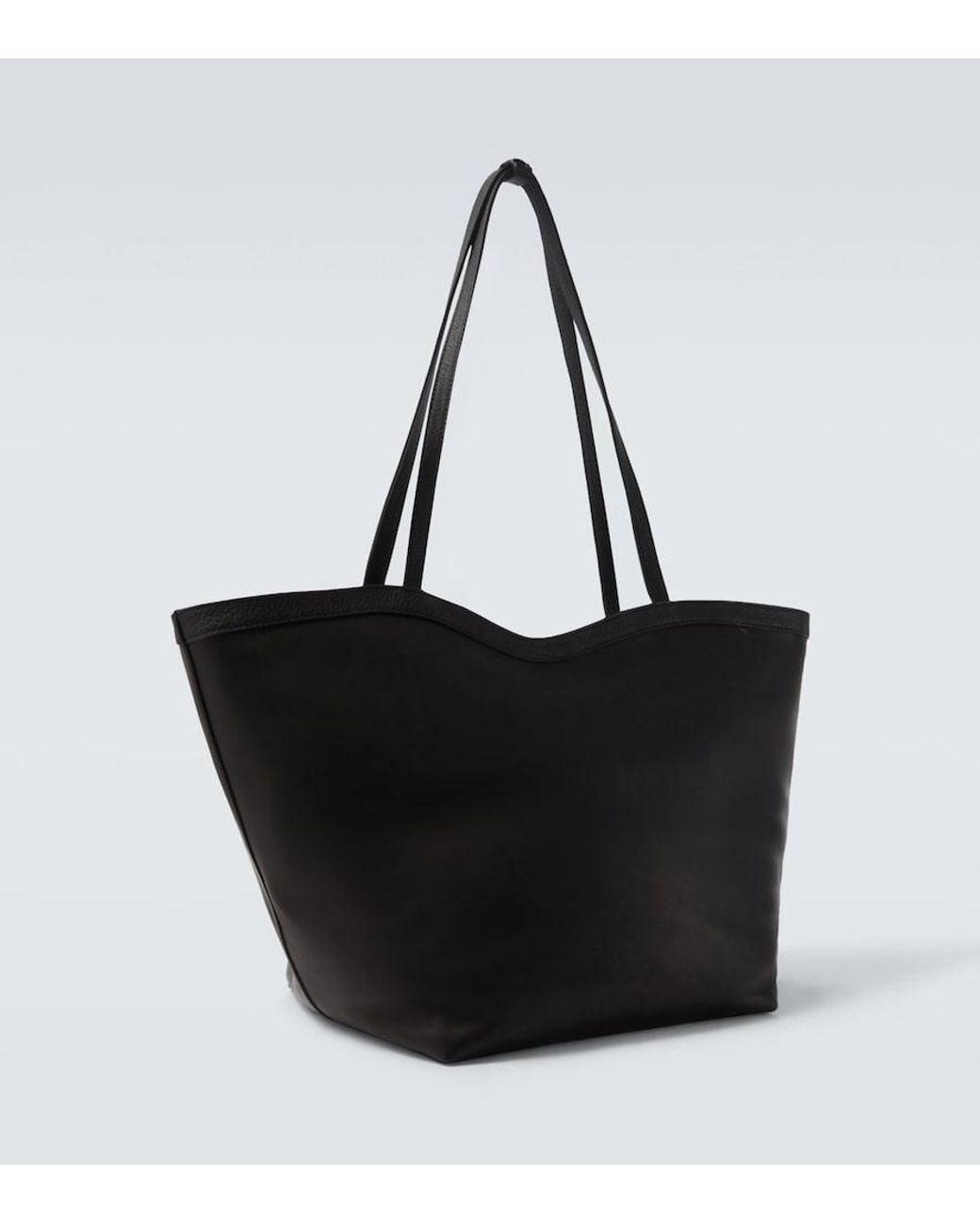 The Row Black Park Xl Leather Tote Bag for men