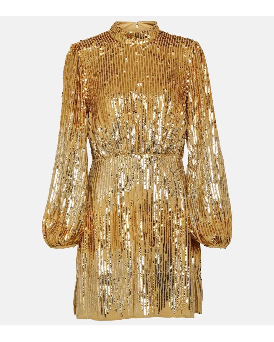 Rixo Metallic Samantha Sequined Minidress