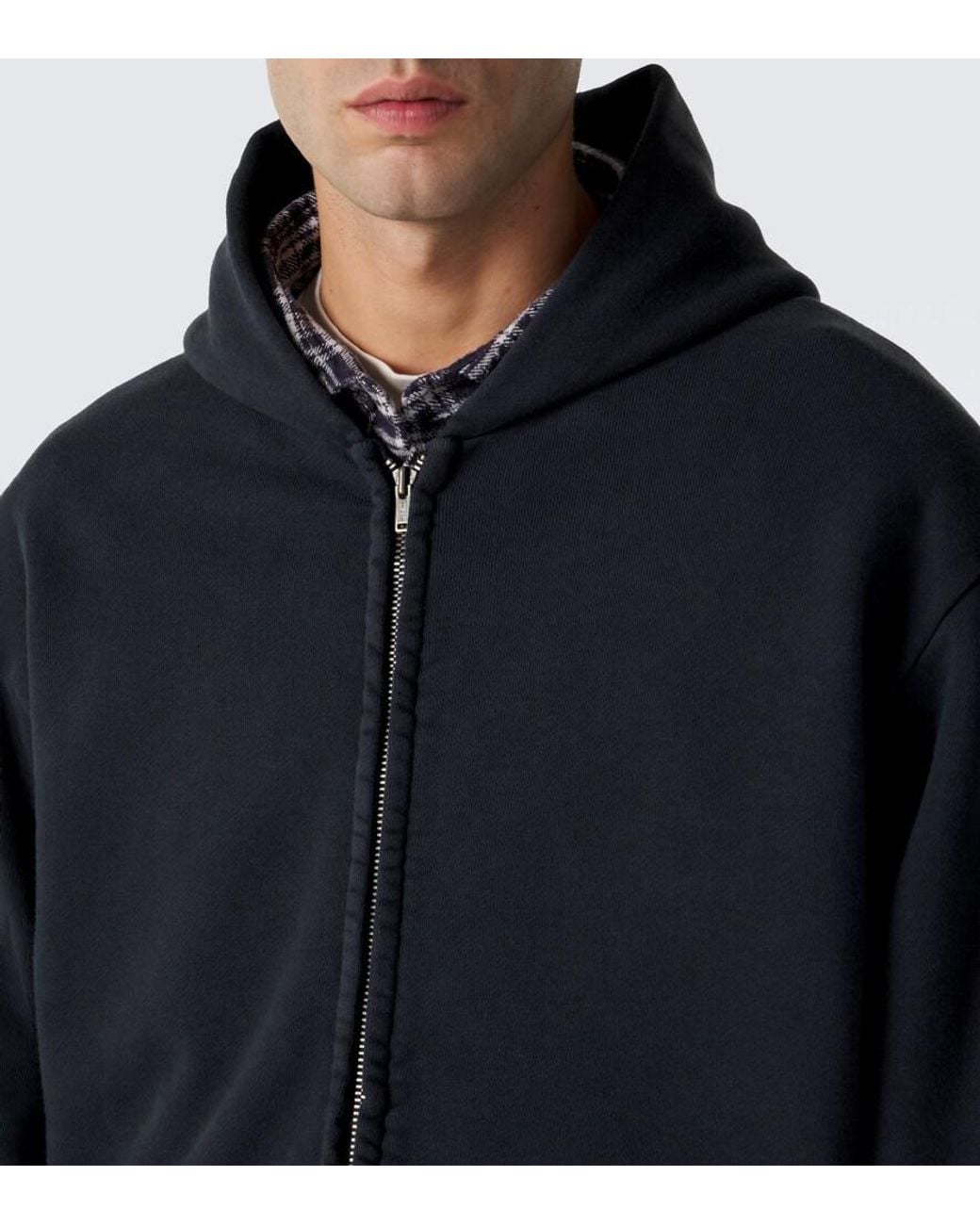Sudadera Con Capucha De Jersey De Algodon A.PRESSE de hombre de color Black