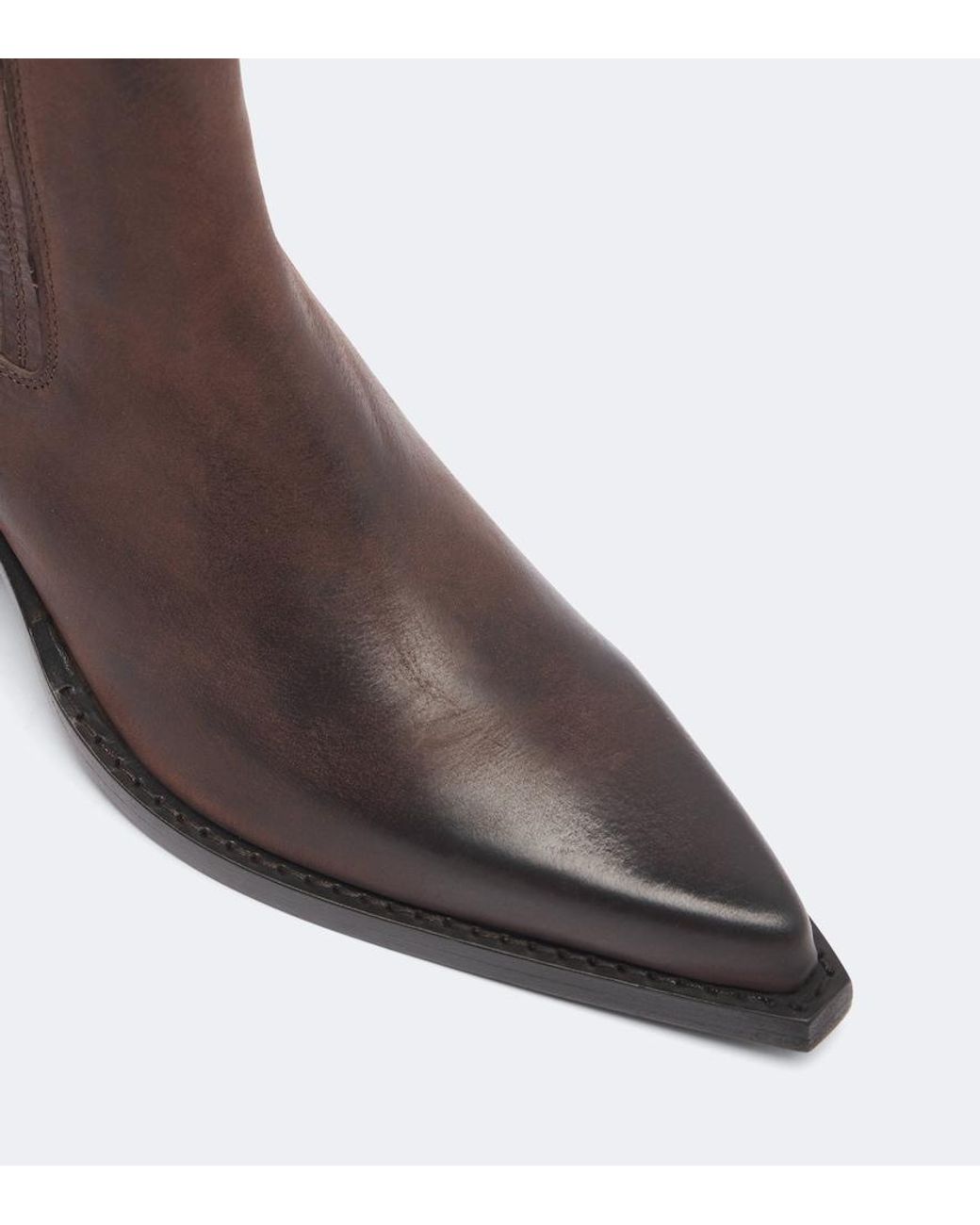 Paris Texas Brown Dallas Leather Cowboy Boots