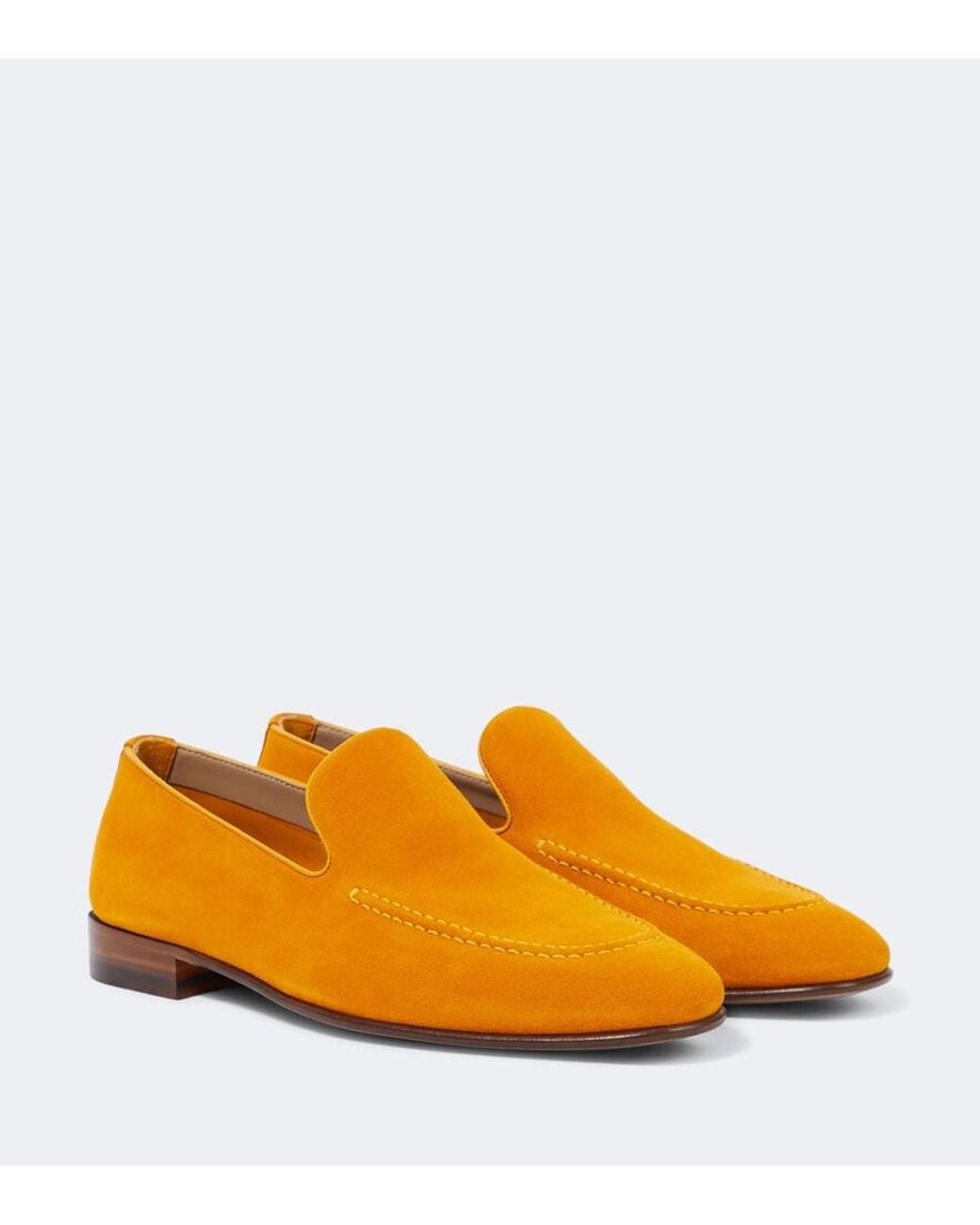 Manolo Blahnik Orange Truro Suede Loafers for men