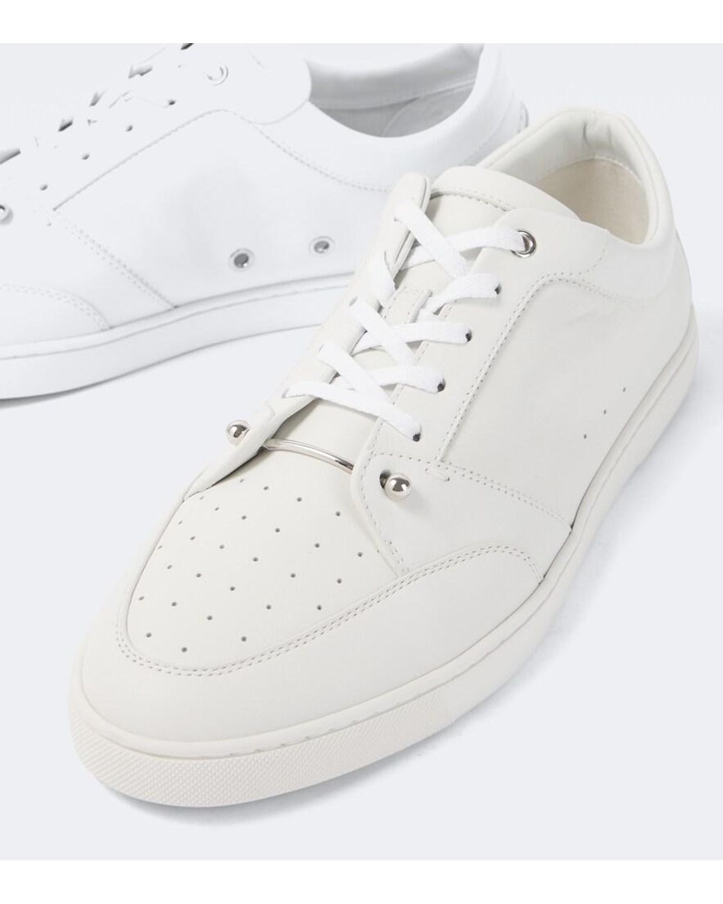 Christian Louboutin White Apos;S Chambelisneak Leather Low-Top Sneakers for men