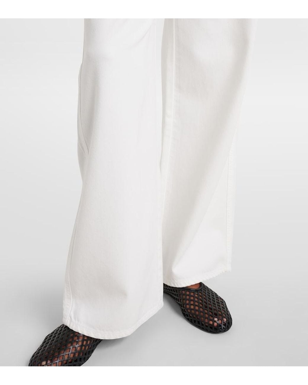 Citizens of Humanity White Boardwalk Wide-Leg Jeans