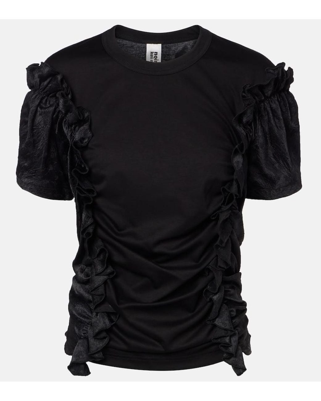 Noir Kei Ninomiya Black Ruffled Cotton Top