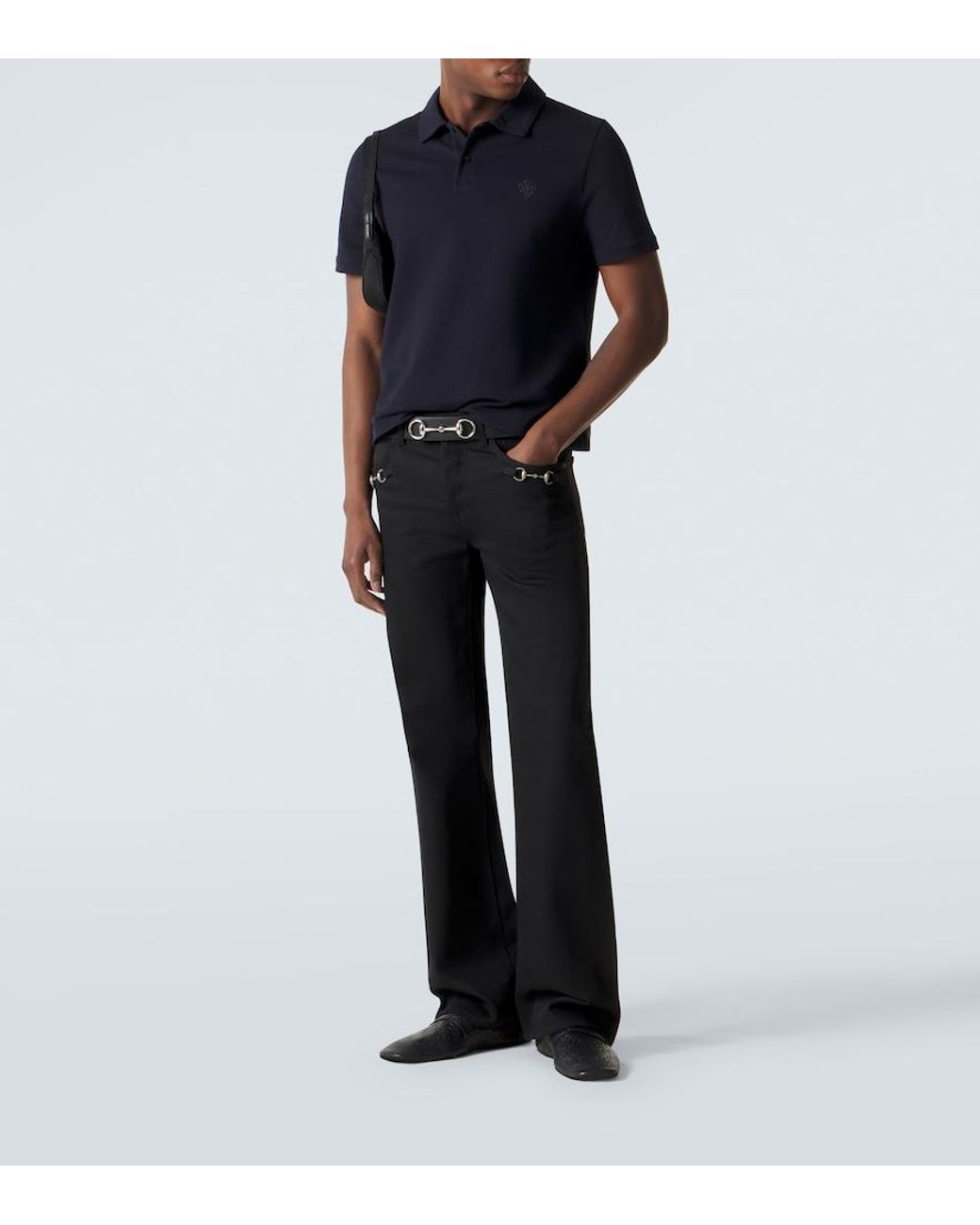 Gucci Black Horsebit Flared Jeans for men