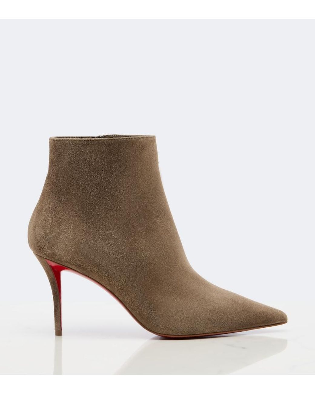 Christian Louboutin Brown Miss Z Suede Ankle Boots