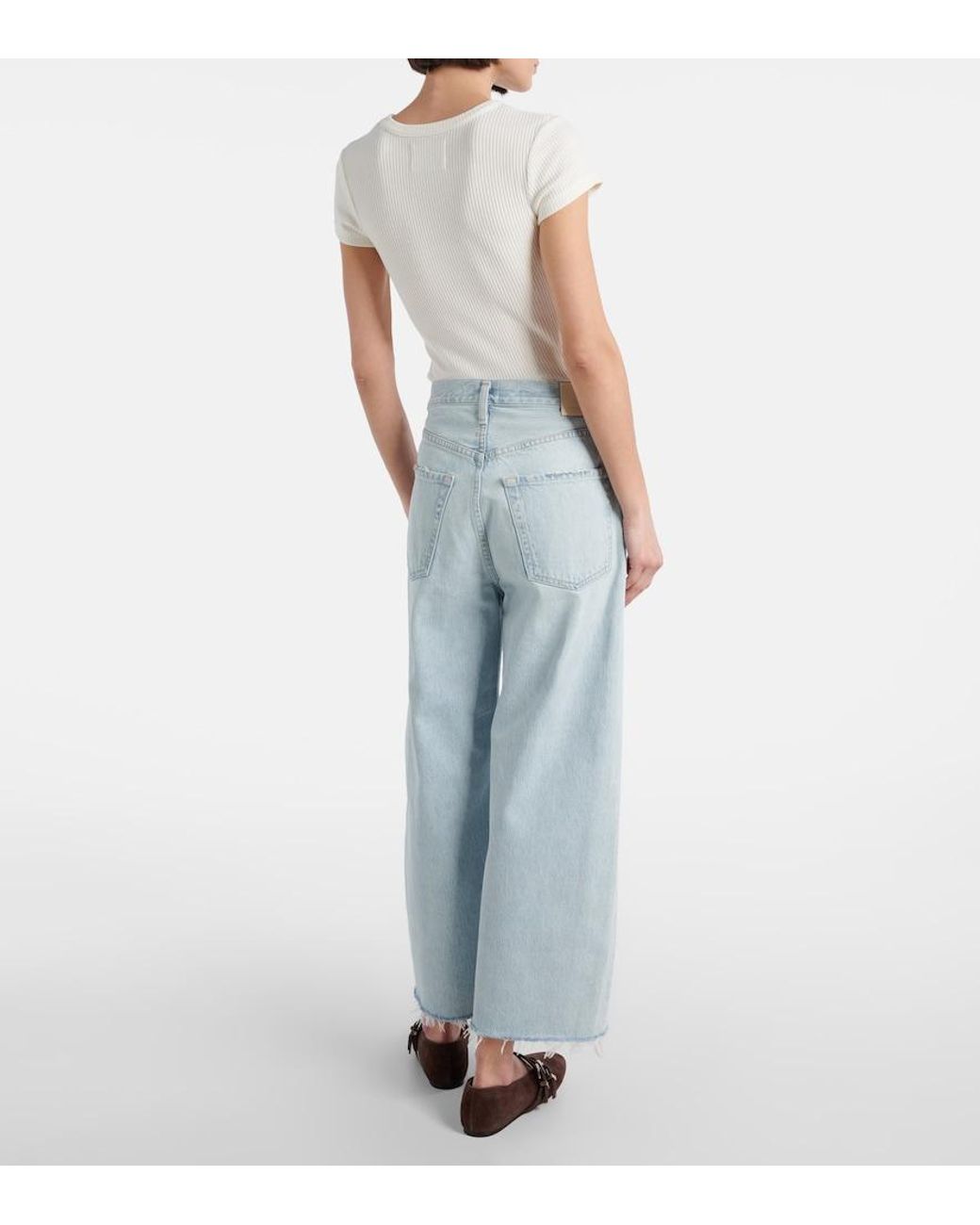 Citizens of Humanity Blue Annina High-Rise Wide-Leg Jeans