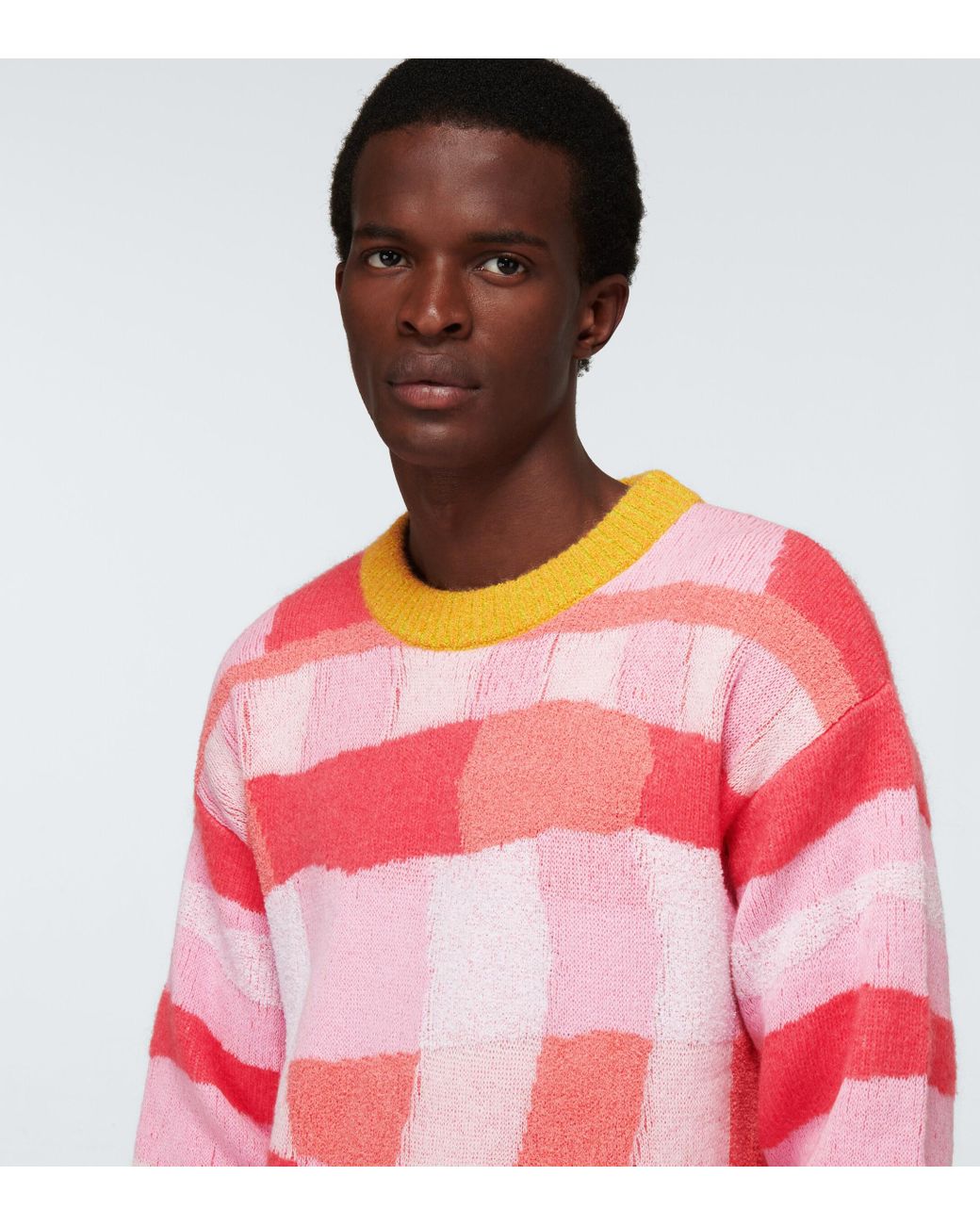ERL California Patchwork Sweater in Pink for Men | Lyst