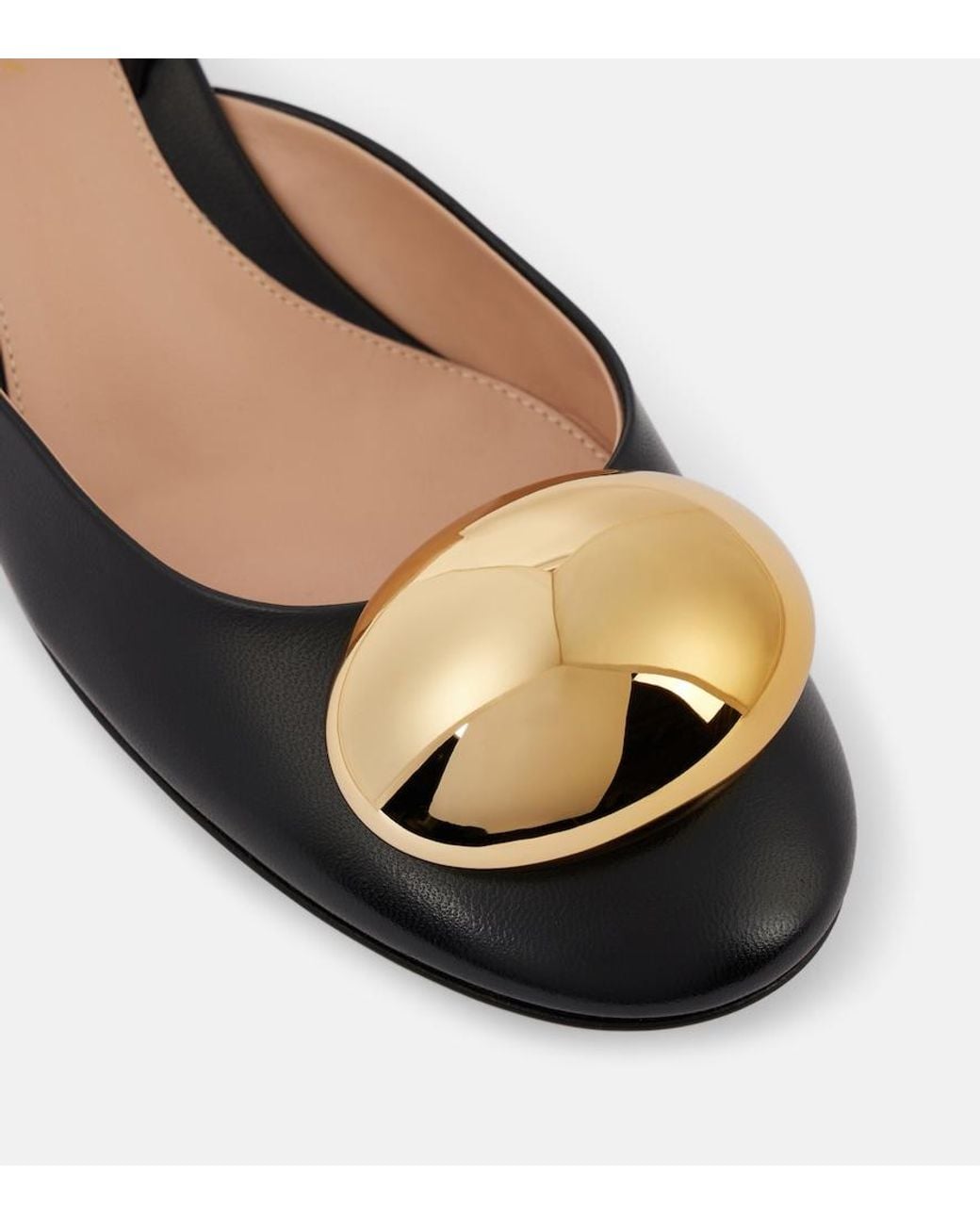 Gianvito Rossi Black Sphera 45 Leather Pumps