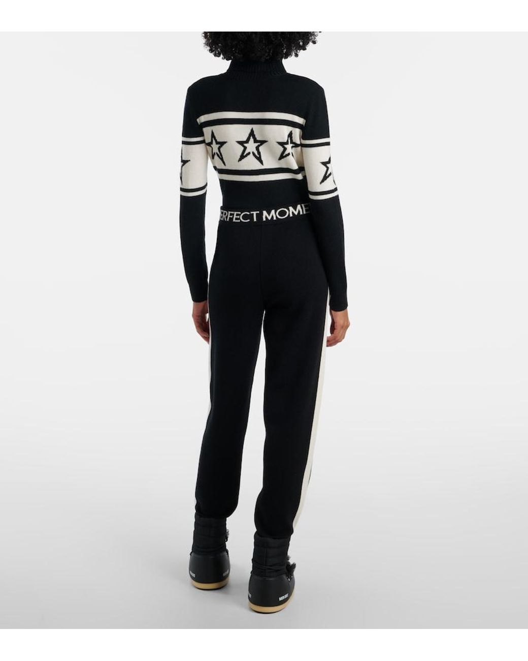 Perfect Moment Black La Tour Wool-Blend Sweatpants