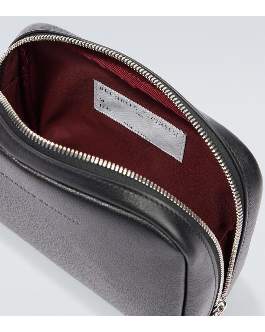 Brunello Cucinelli Black Leather Pouch for men