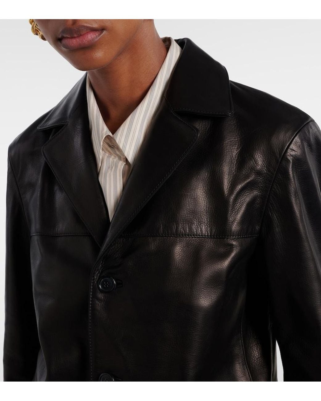 Nili Lotan Black Tristan Leather Jacket