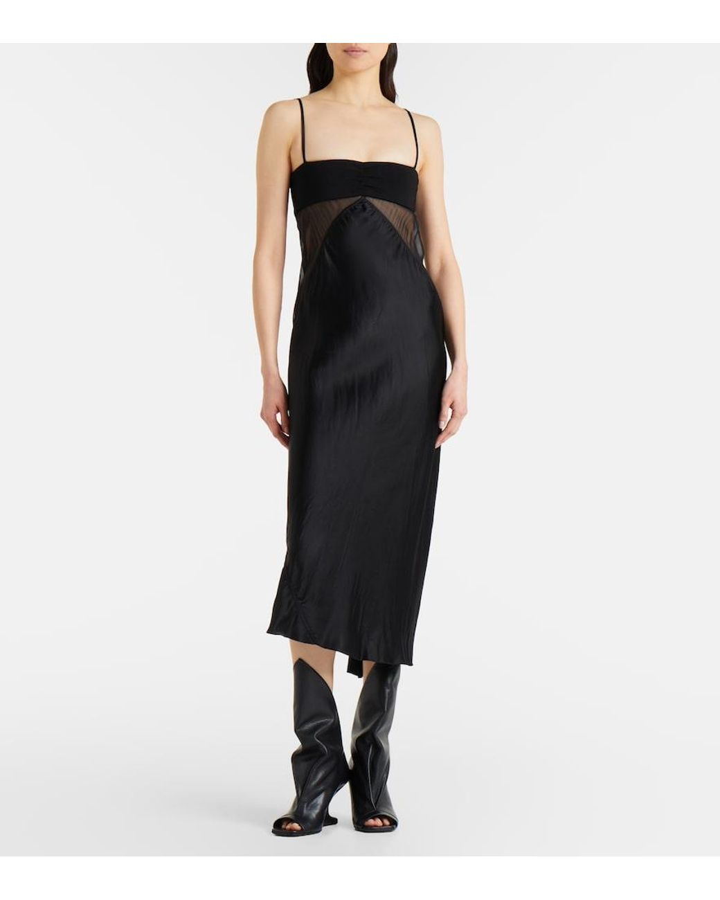 Rick Owens Black Combo Slip Dress