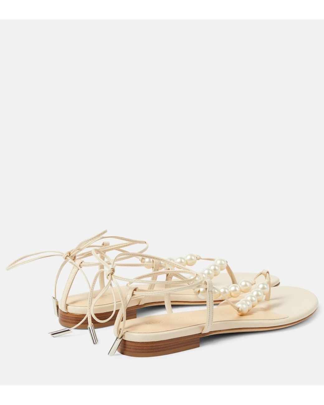 Magda Butrym Natural Embellished Leather Sandals