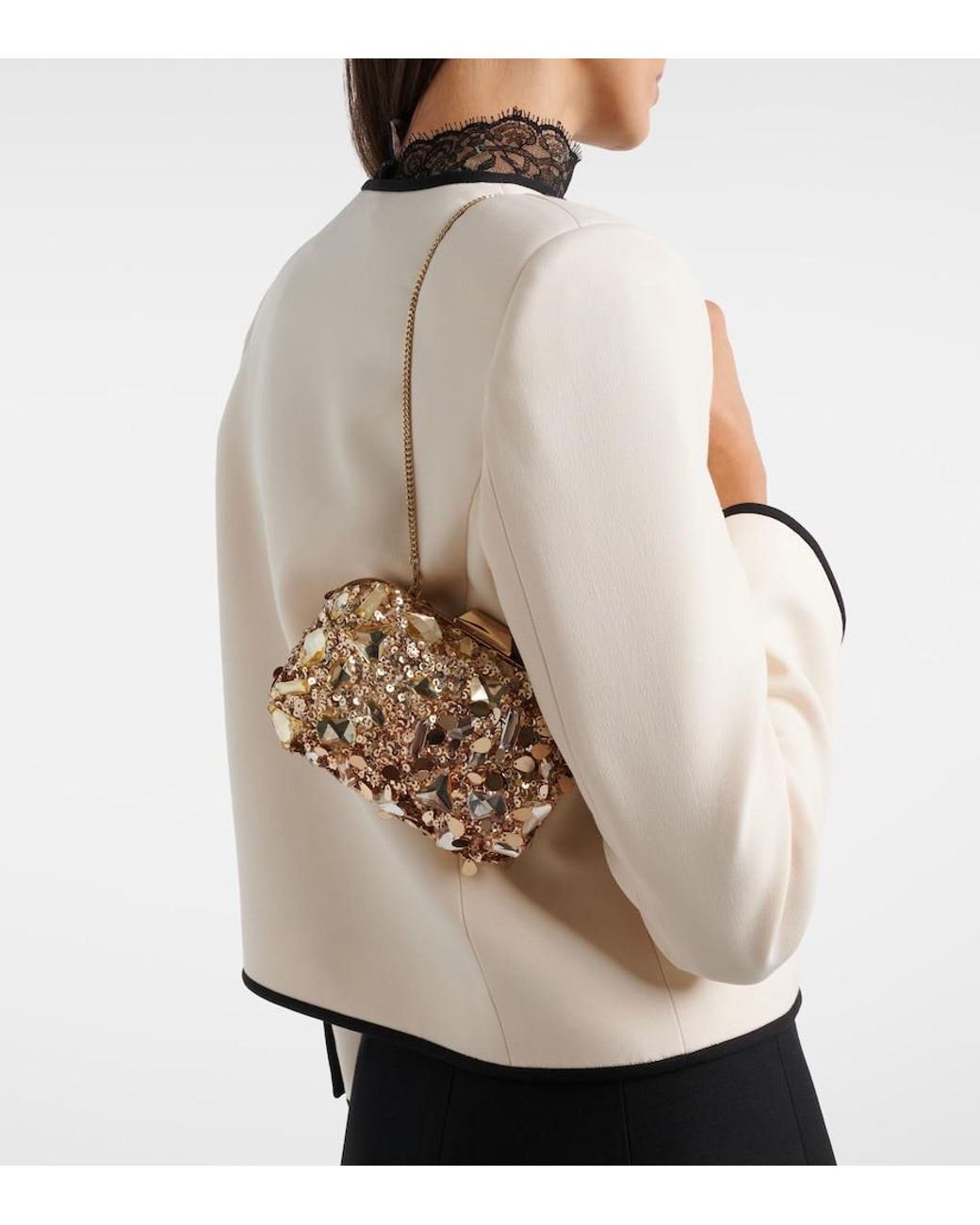 Jimmy Choo Metallic Cloud Embellished Clutch