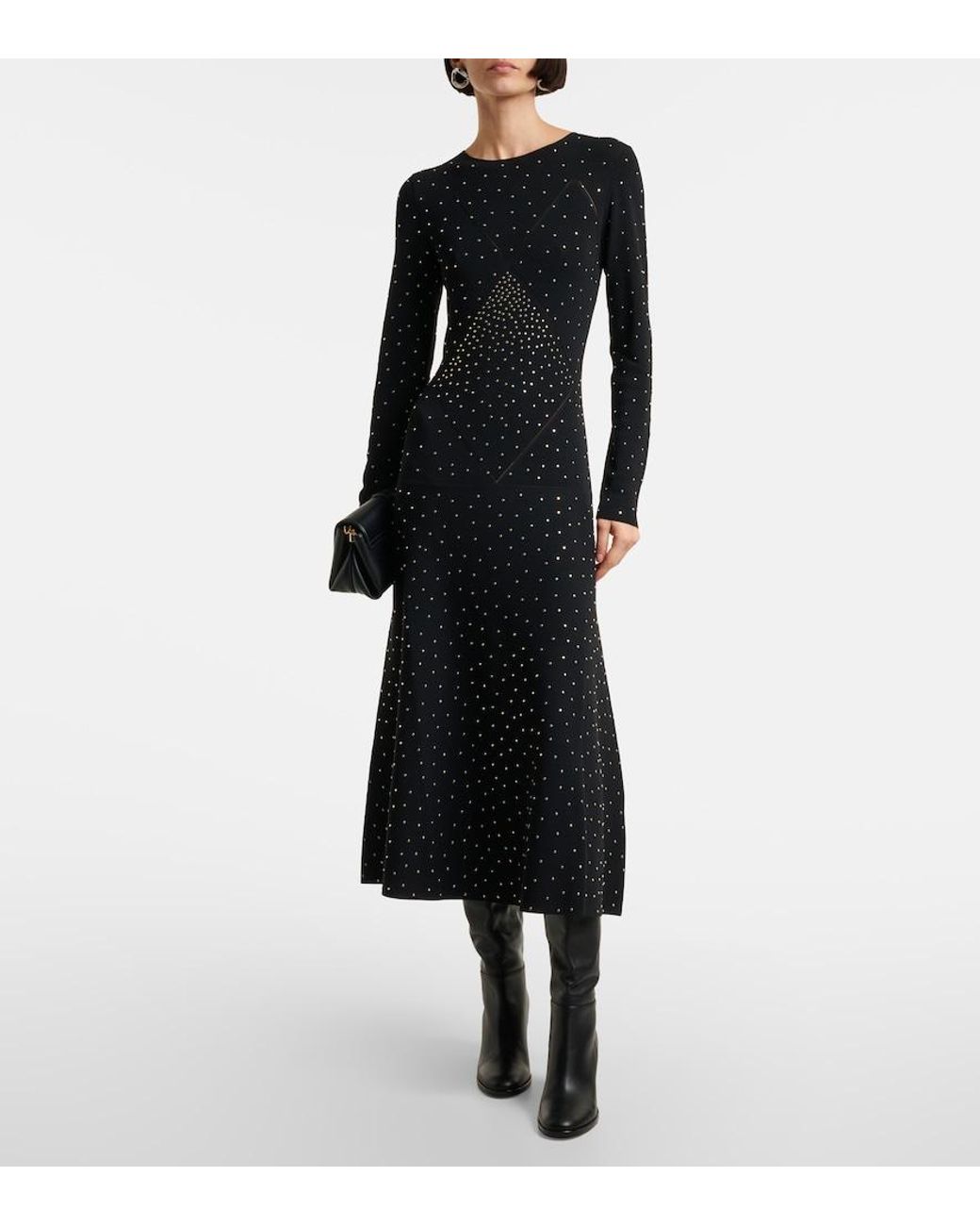 Altuzarra Black Nelsons Embellished Midi Dress