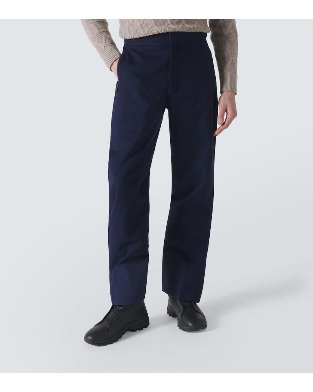 Zegna Blue Cashmere Ski Salopettes for men