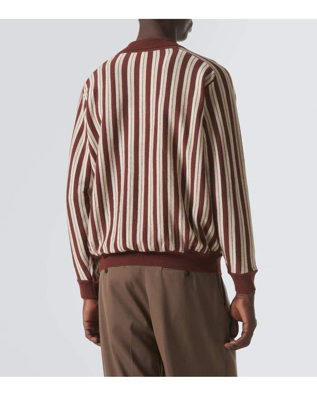 Polo Hogan Stripe De Lana Y Cachemir Bode de hombre de color Brown