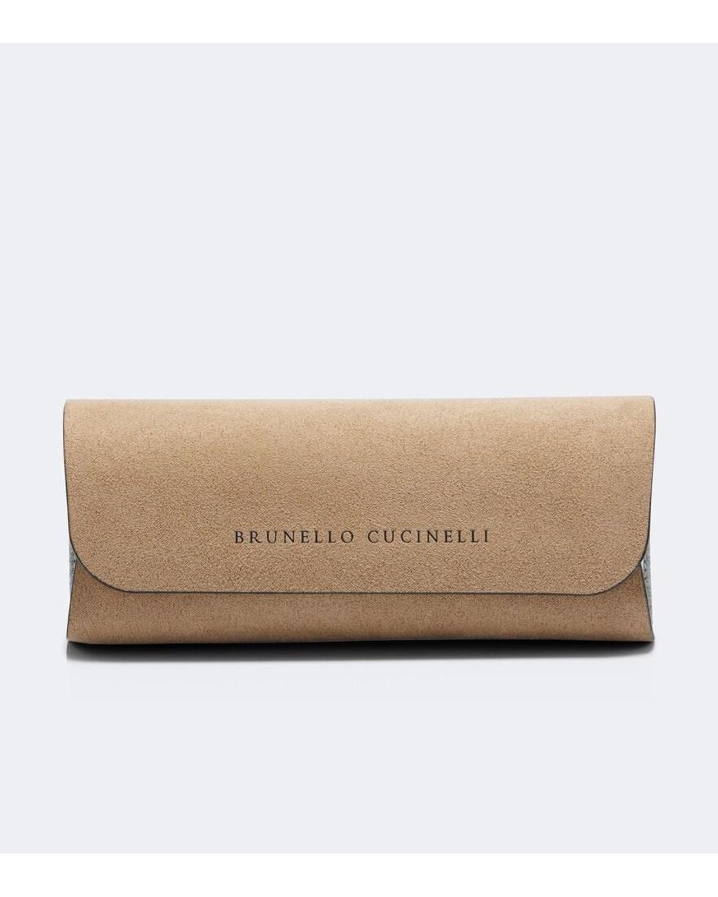 Brunello Cucinelli Natural Sartorial Sunset Aviator Sunglasses