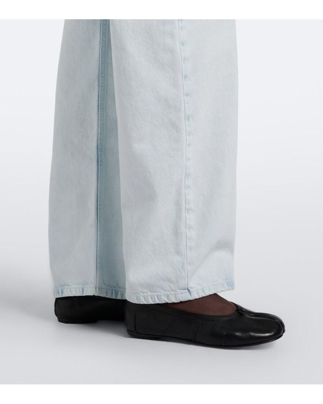 Maison Margiela Blue Cutout Barrel-Leg Jeans
