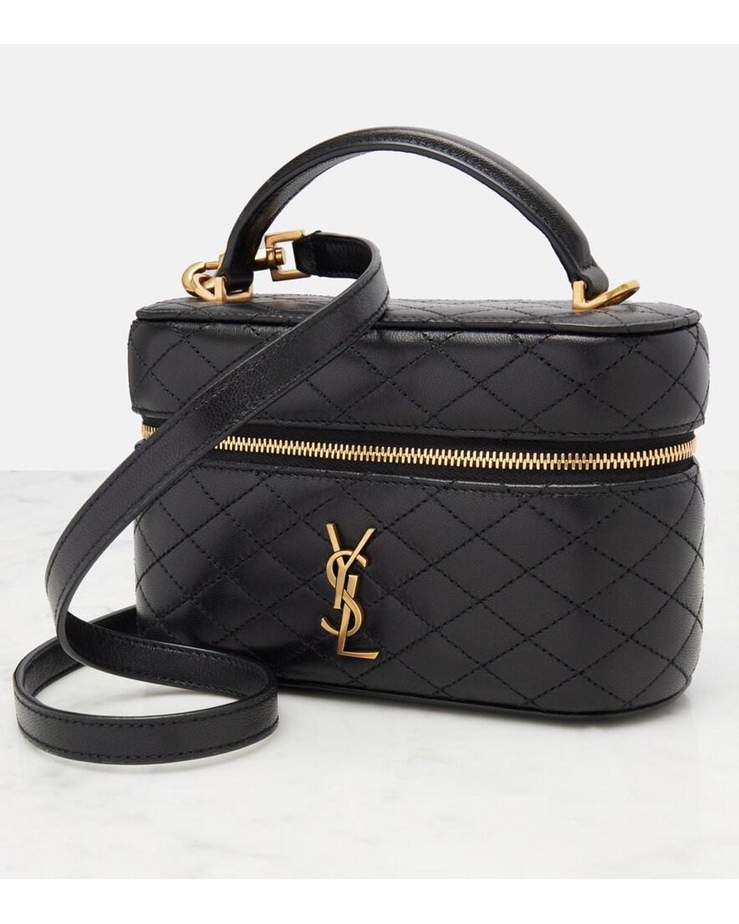 Saint Laurent Black Gaby Quilted Leather Bag