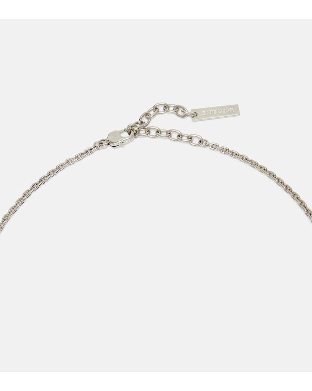 Givenchy Metallic Crystal Pearl Necklace