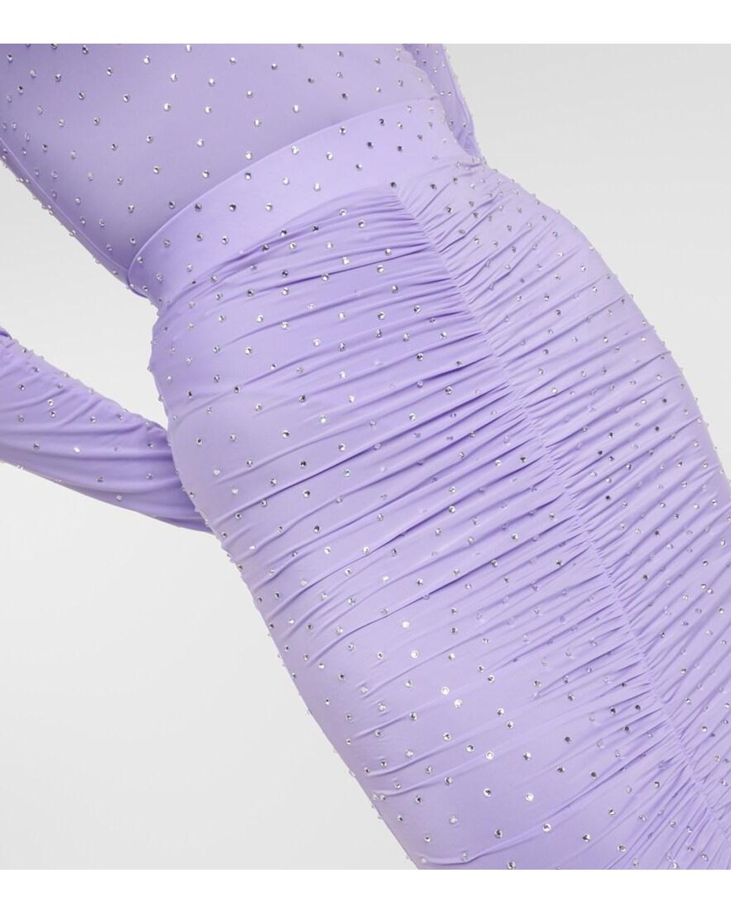 Alex Perry Purple Verzierter Midirock