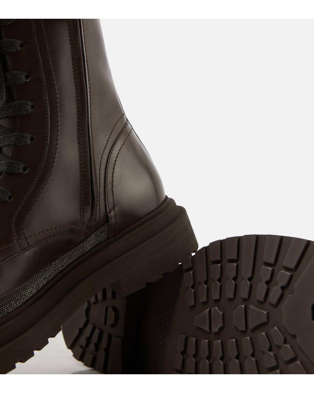 Brunello cucinelli combat boots deals