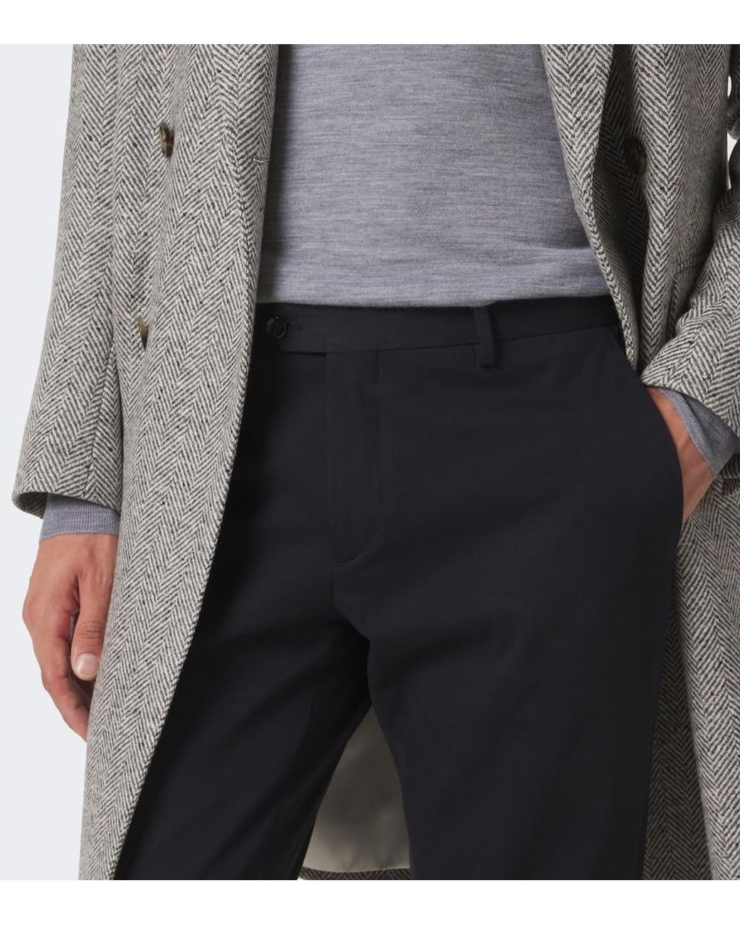Lardini Blue Cotton-Blend Slim Pants for men