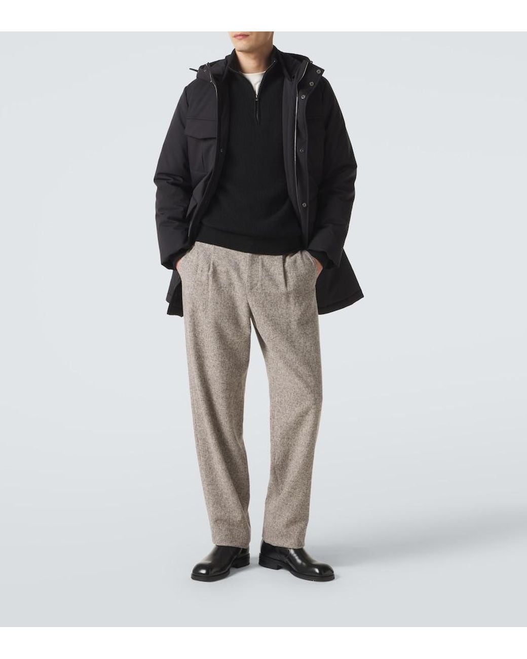 Agnona Blue Cashmere Half-Zip Sweater for men