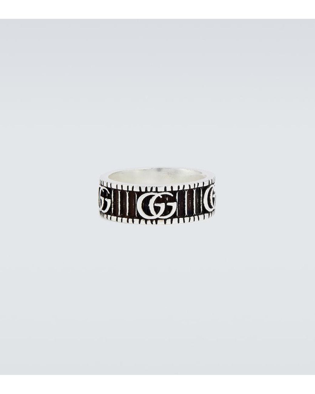 Gucci Doppel G Ring aus Silber in Metallic für Herren
