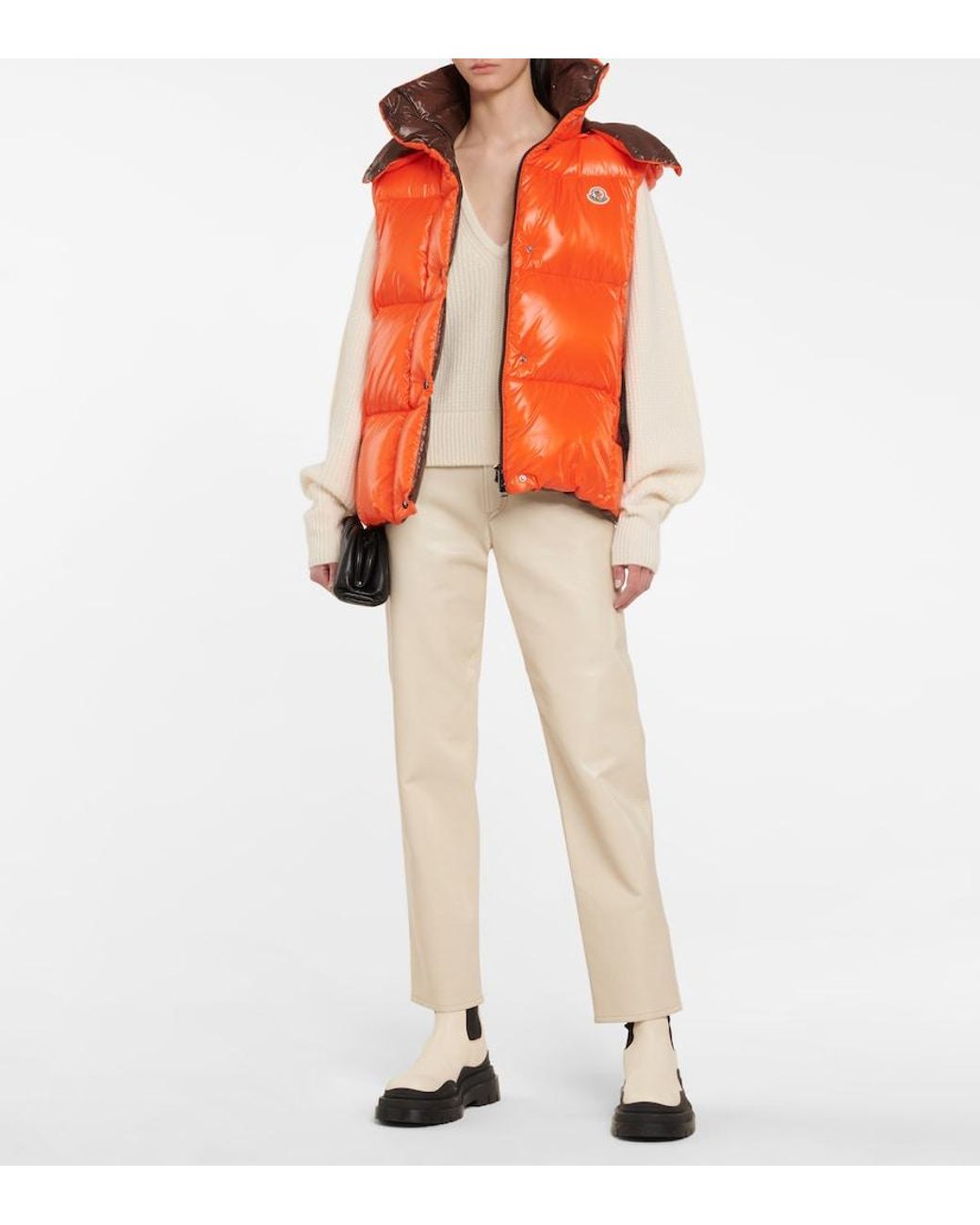 Moncler Orange Luzule Puffer Vest