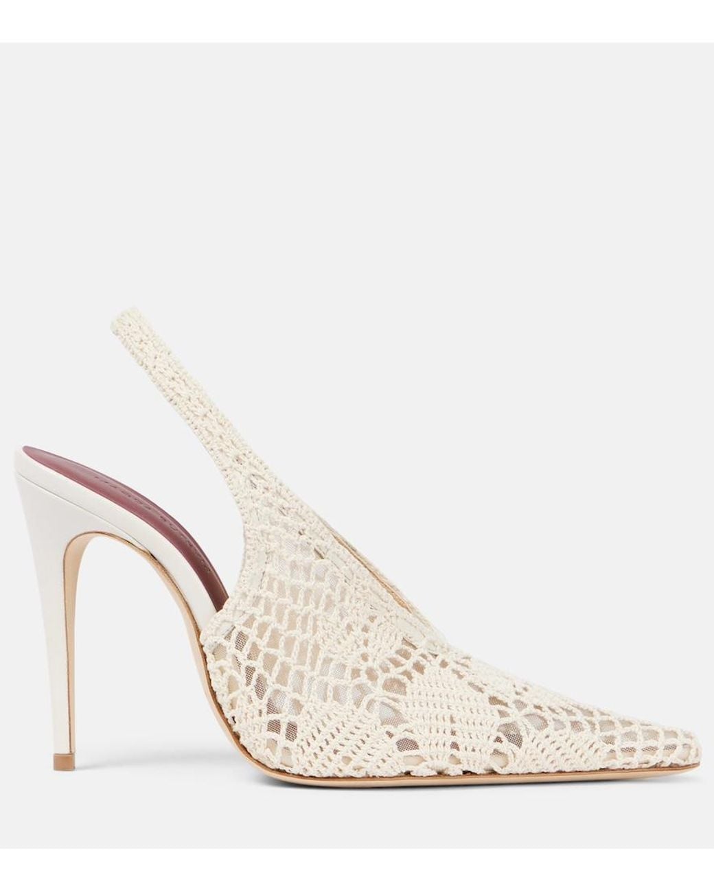 Magda Butrym Natural 105 Crochet Slingback Pumps