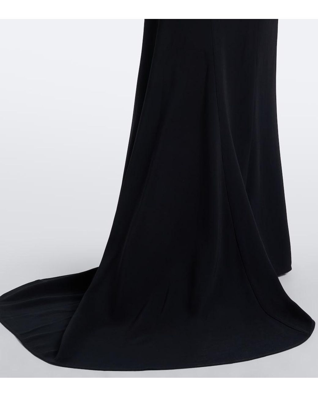 Stella McCartney Black Embellished Crepe Gown