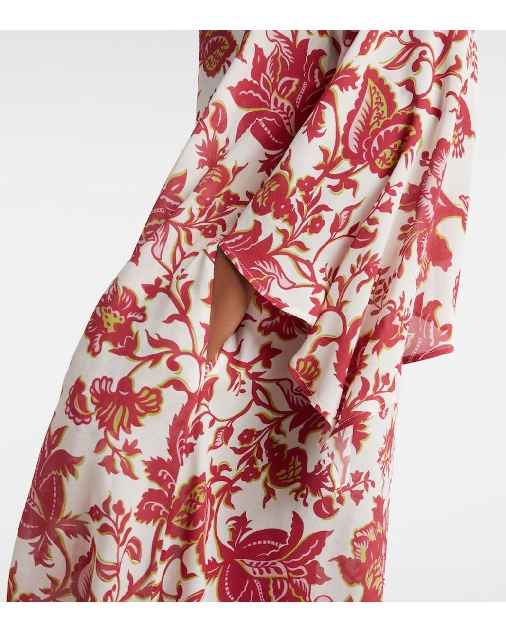 Etro Red Floral Maxi Dress