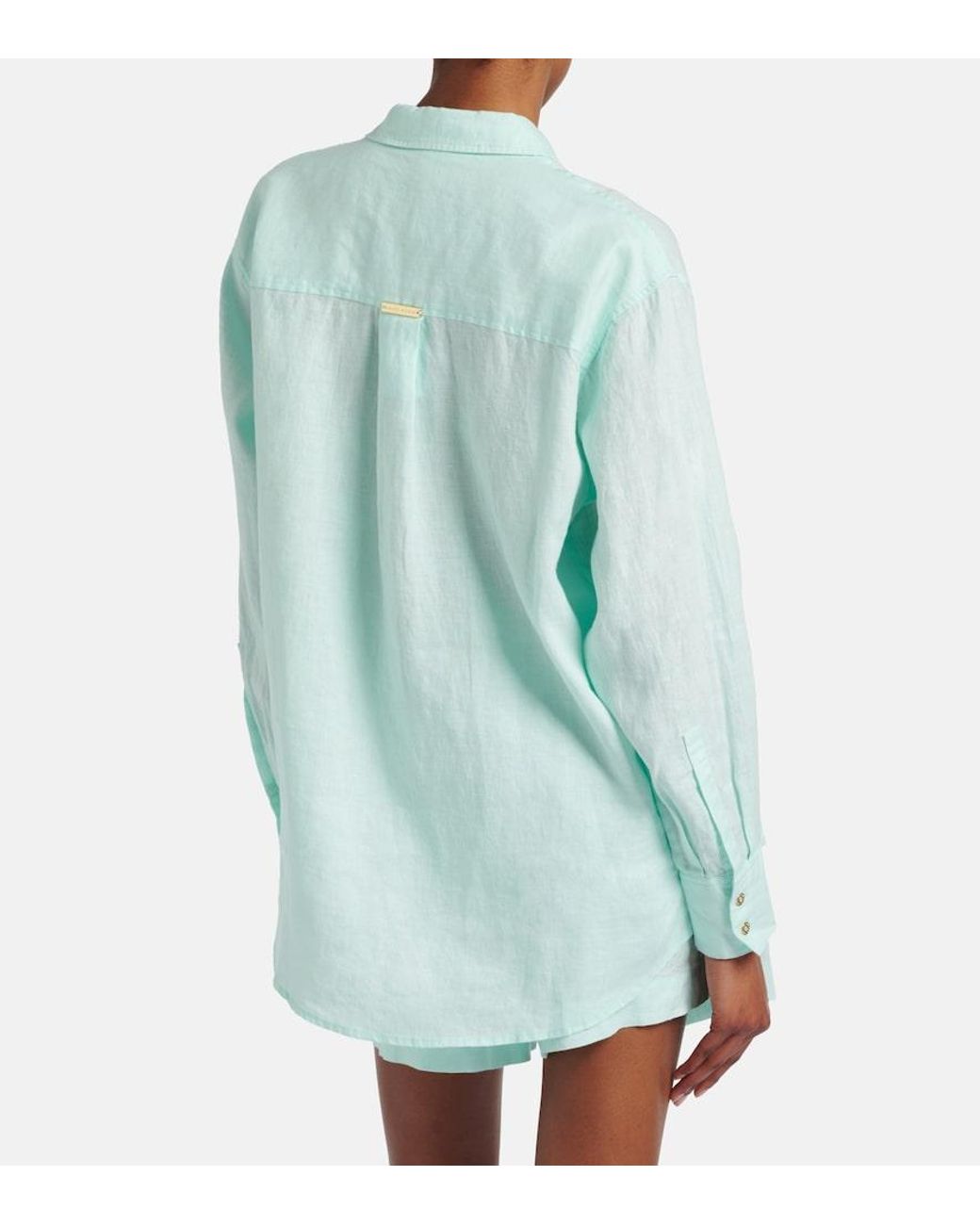 Heidi Klein Green Corfu Linen Shirt