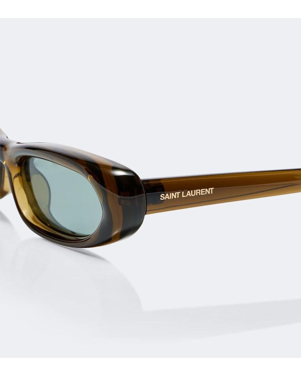Saint Laurent Green Sl 557 Shade Plump Cat-Eye Sunglasses