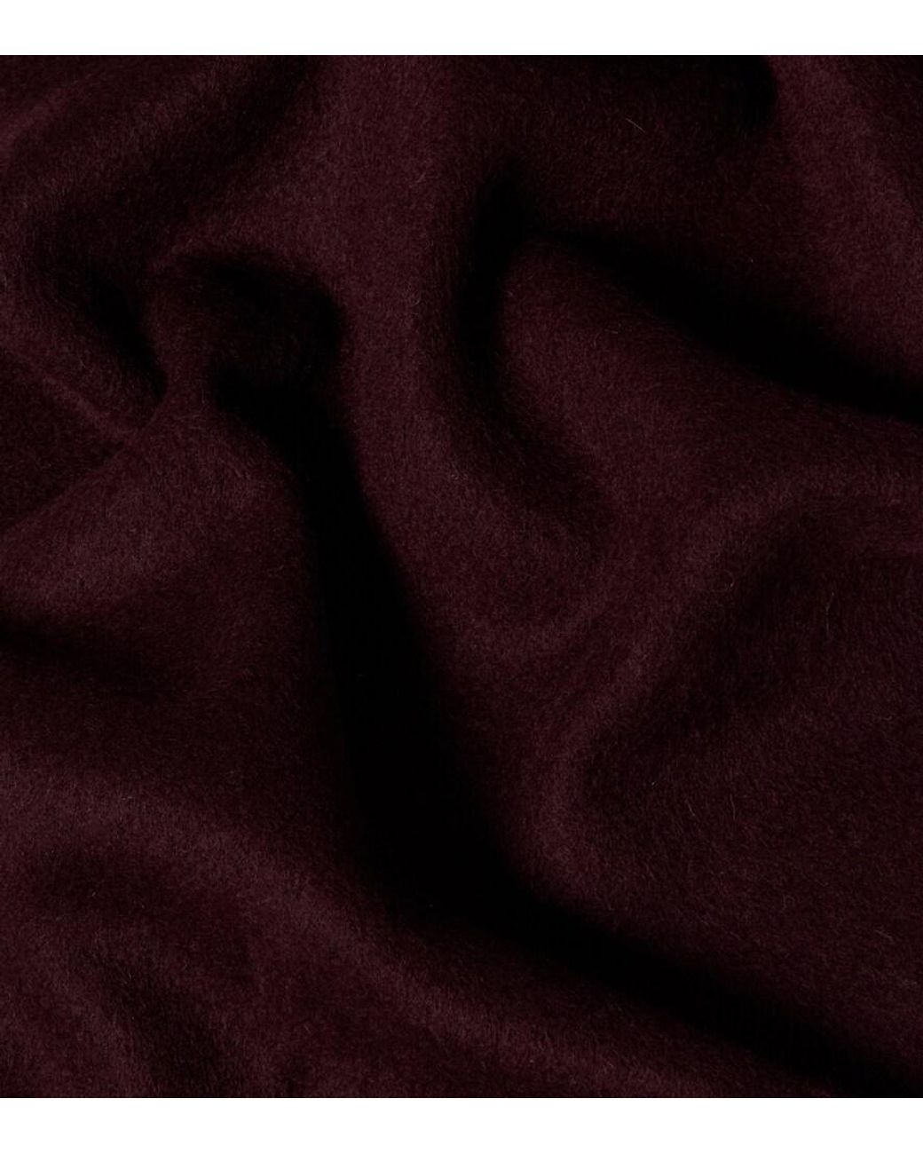 Max Mara Purple Logo Wool Scarf